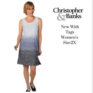 Ombré sleeveless dress (NWT) French Terry size 2X